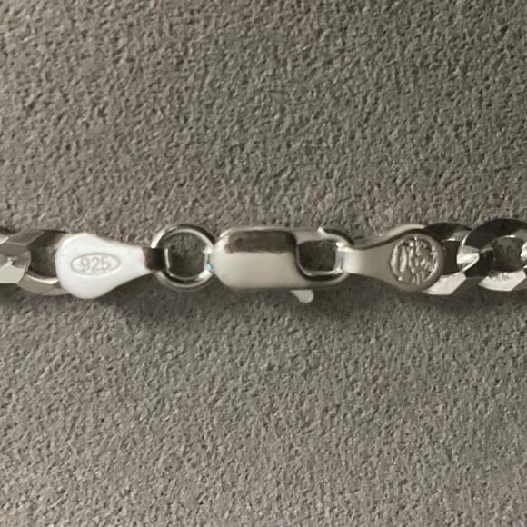 SOLID 24in Cuban Link Chain 4.8mm of Solid 925 Sterling Silver~NEW - Picture 8 of 8